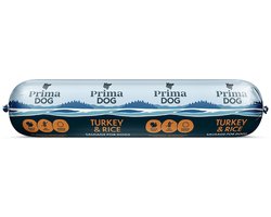 PrimaDog hondenworst kalkoen & rijst - 800 gram x 12