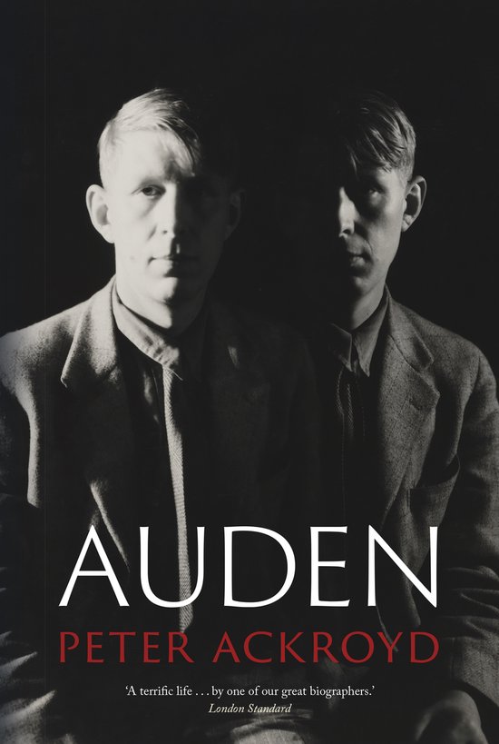 Livre 'Auden' par Peter Ackroyd, avec deux hommes sur la couverture.