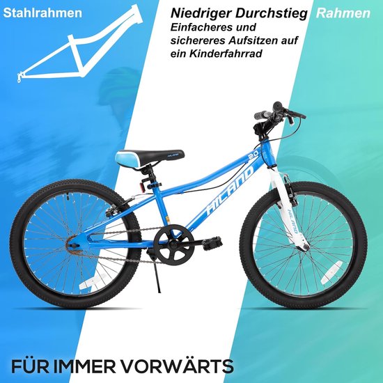 20 inch Kinderfiets MTB voor Jongens en Meisjes - Enkelvoudige Versnelling met V-rem, Geschikt voor 5-10 Jaar van Merkloos — afbeelding 2