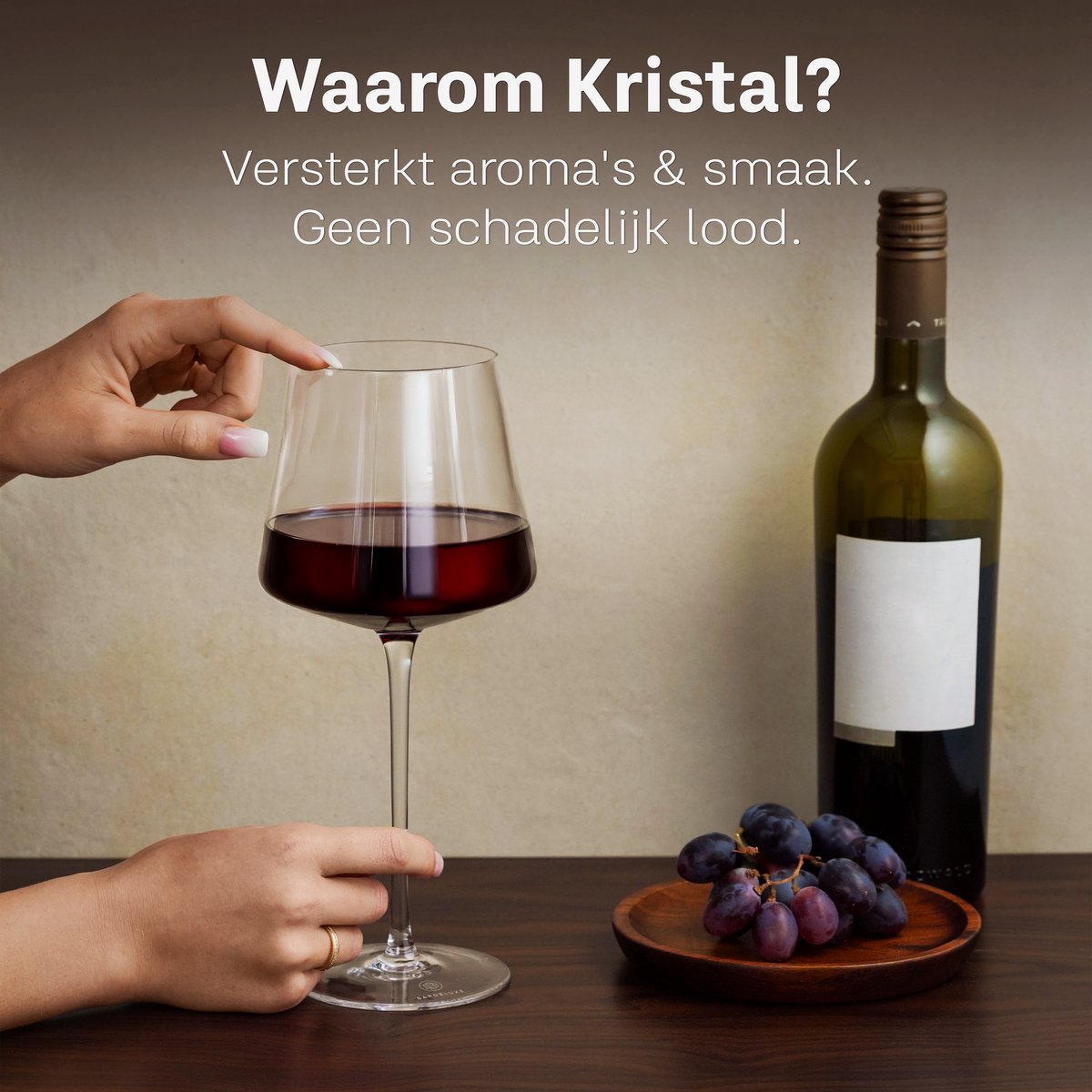 Secret de Gourmet Wijnglazen set Silvia - doosje 6x stuks - chique glas