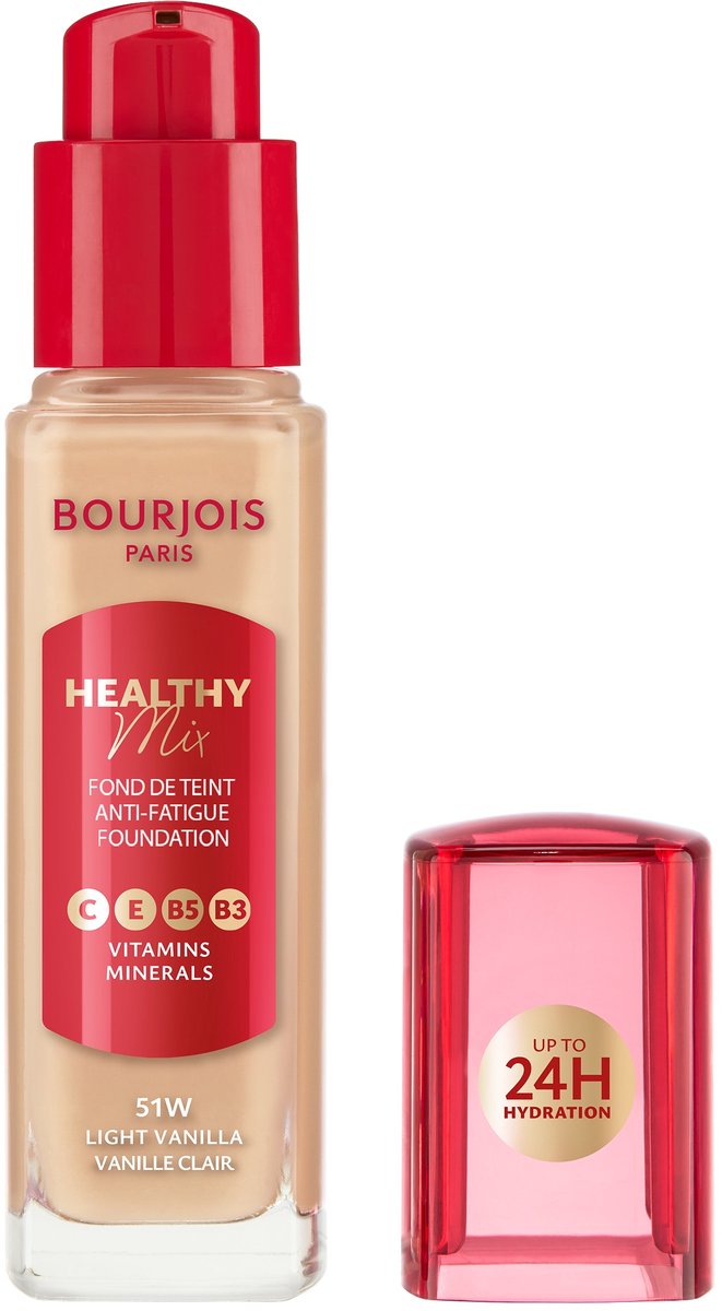 Bourjois Healthy Mix Foundation 51w Light Vanilla A Lightweight Foundation For A Healthy Glow