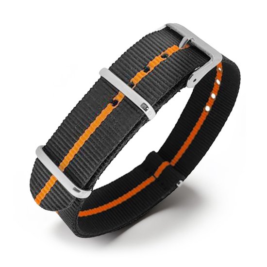 Bracelet de montre NATO en nylon militaire G10 - Original NATOS.com® - Oranje Skunk 22 mm