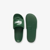 Lacoste SERVE SLIDE 1.0 126 1 CMA DK GRN/WHT Heren Slippers - donkergroen / wit