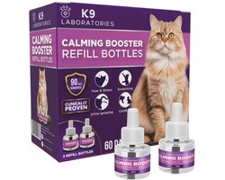 Navulling 2 flesjes voor Anti-stress feromonen verdamper kat 60 dagen - Tegen stress, angst, agressie en conflicten bij katten - Voordelig alternatief voor dure merken - Veilig en niet verslavend - Anti-stress - Kalmerend