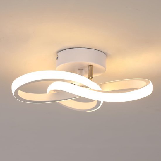 Plafonnier LED moderne en forme de trèfle, 22 W, 2 500 lm, Éclairage intérieur, pour Cuisine, cuisine, chambre, salle de bain, Wit chaud 3 000 K, diamètre Cm [Classe énergétique E]