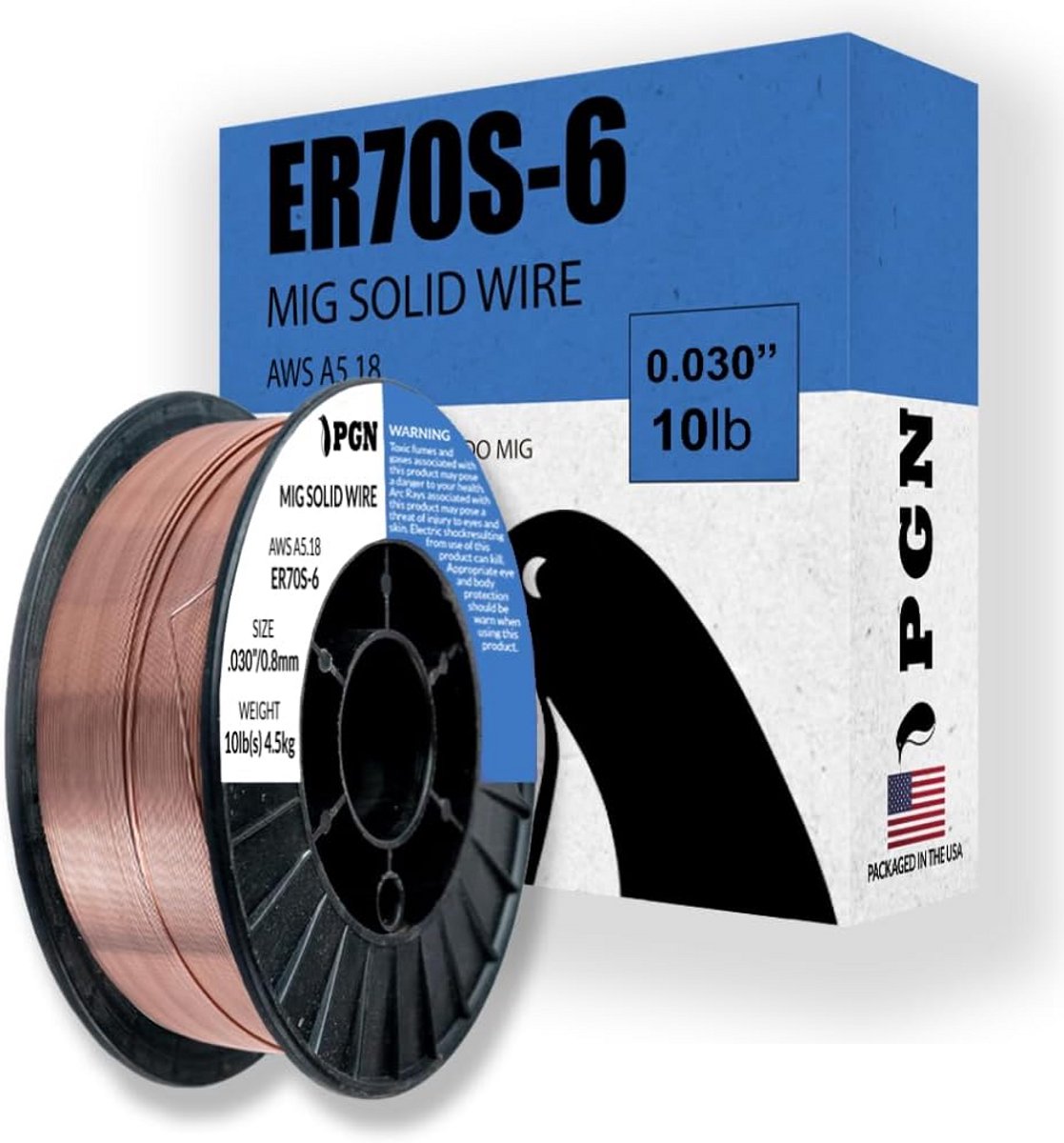 Massief MIG Lasdraad 0.8mm ER70S-6 voor Zacht Staal - 4.5kg Spool - Lage Spatvorming