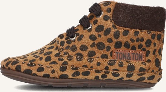 Ton & Ton Meisjes Sneakers Lief - Bruin - Suède - Maat 22