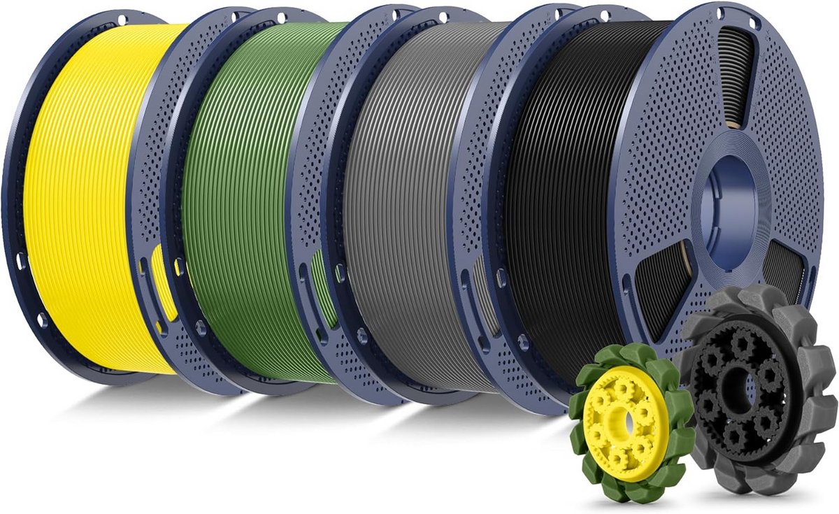 4KG PLA+ 2.0 Filament Set 1.75mm - Sterk en Robuust Hoogwaardig 3D Printer Filament