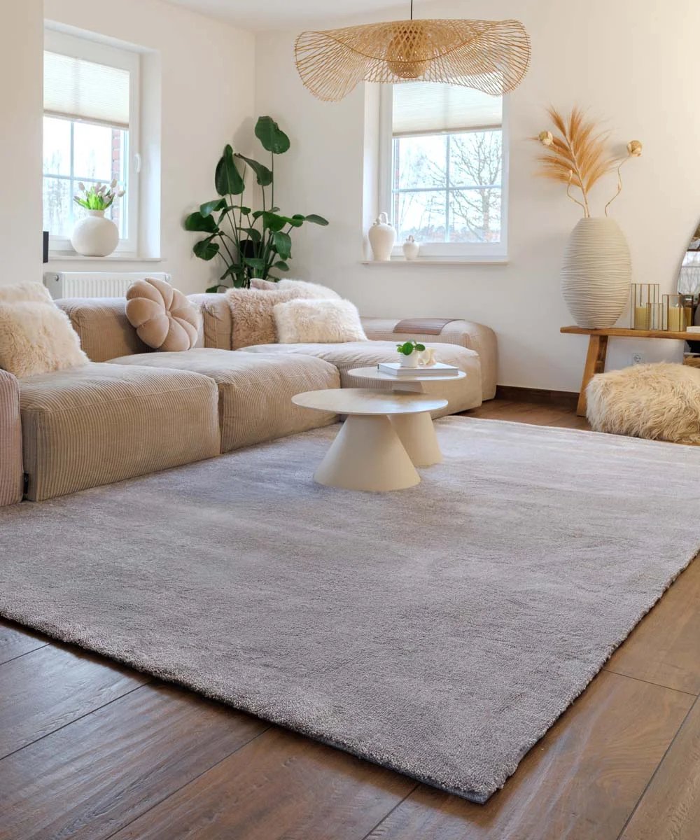 Tapeso Wasbaar vloerkleed - Clean Prestige grijs 140x200