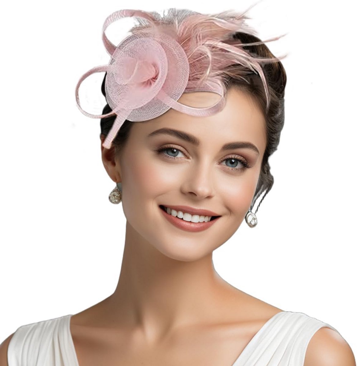 Elegante Dames Hoedjes met Haarclip voor Feest en Bruiloft
