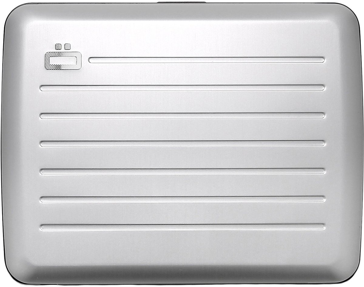 Ogon Designs Stockholm V2 Large Creditcardhouder – Dames en Heren – Aluminium Wallet met RFID Bescherming, Extra Geldvak & Waterbestendige Sluiting – Zilver