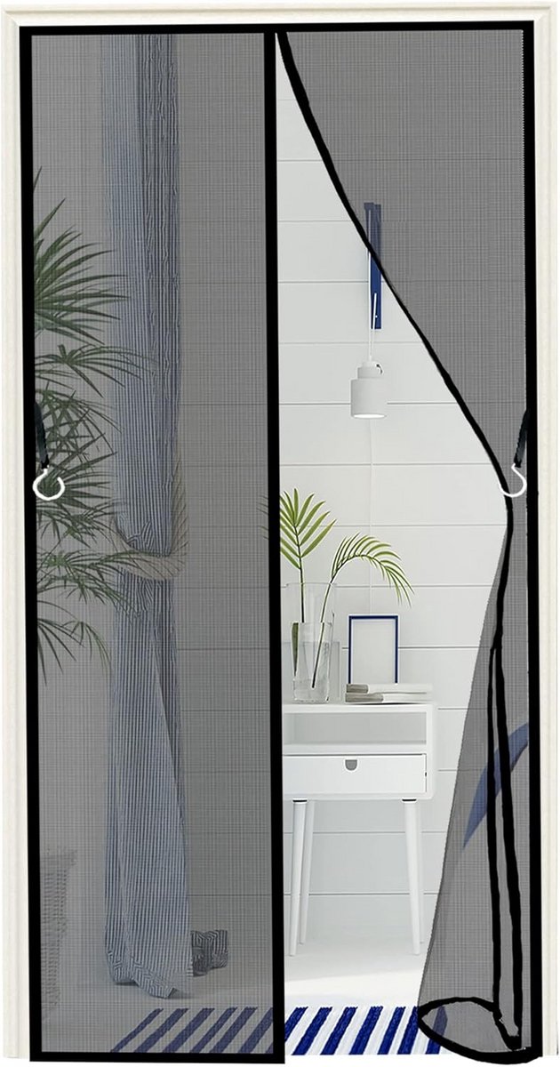 Magnetisch Hordeur Vliegengordijn 100x185cm - Zonder Boren - Automatisch Sluitend