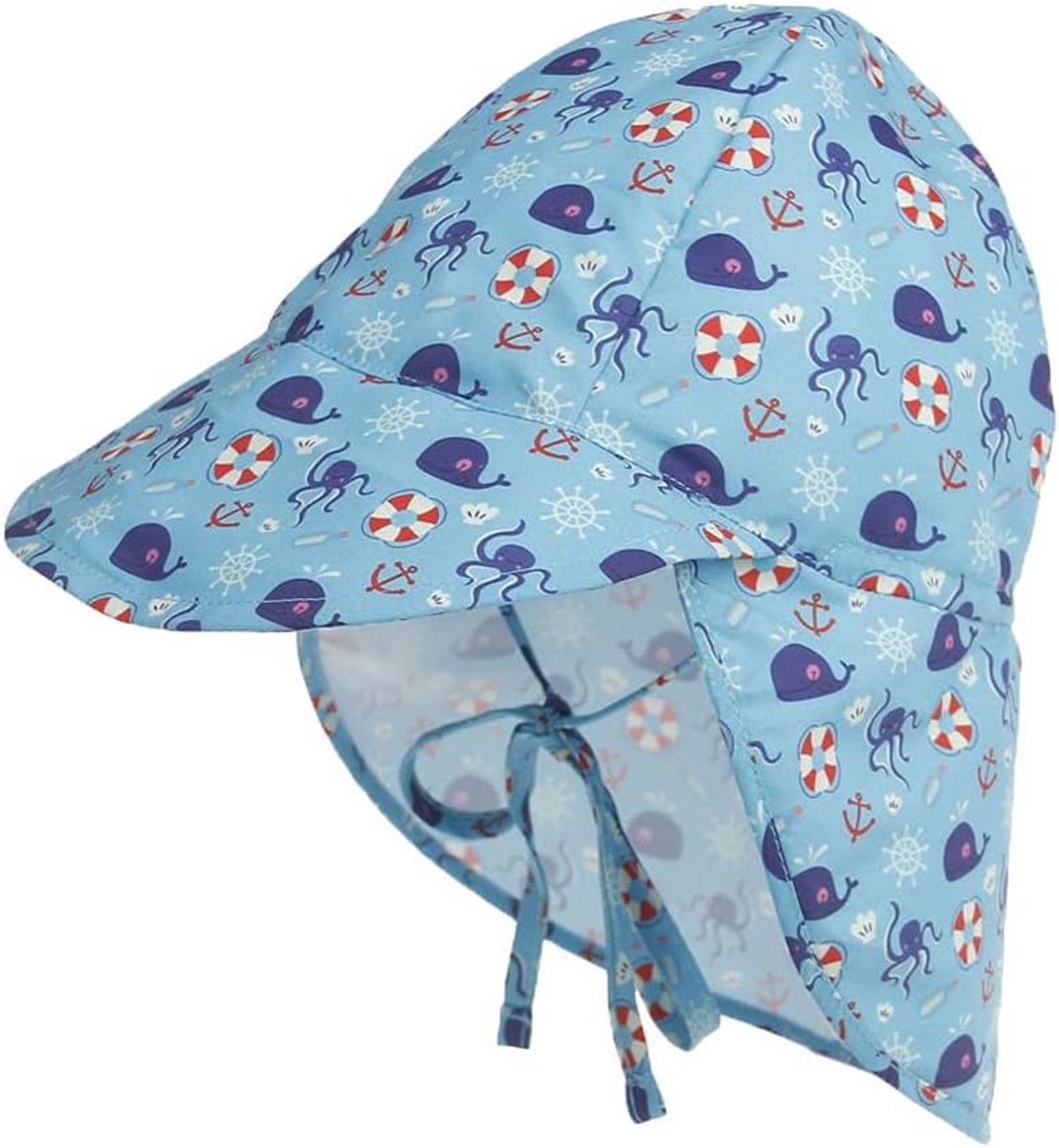 UV Kinderzonnehoed met Nekbescherming voor Baby en Peuter, Opvouwbare Zomerhoed