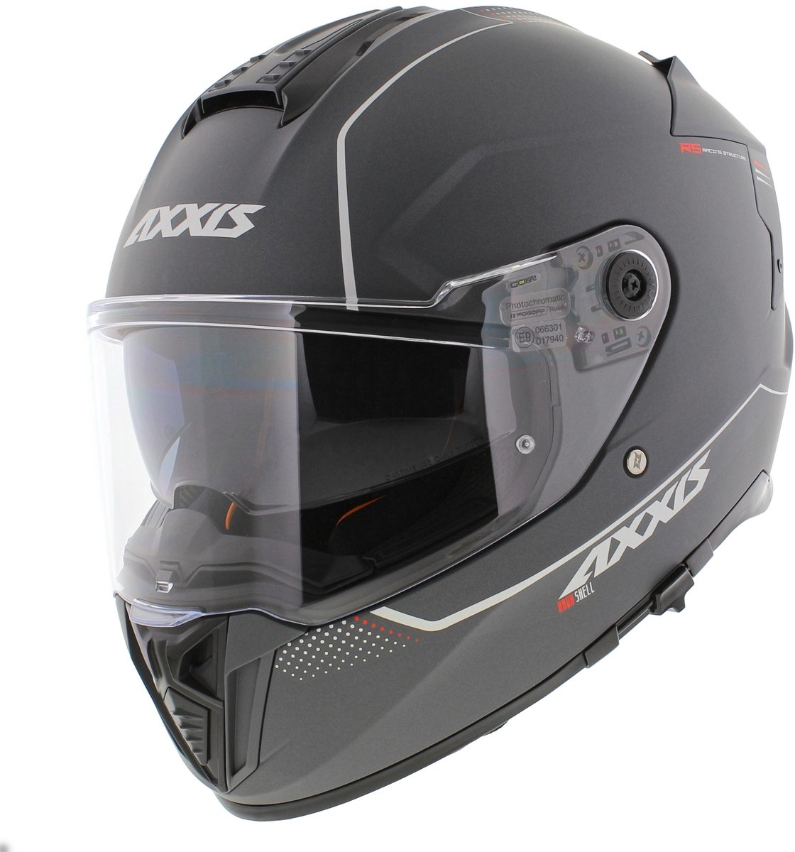 Axxis Hawk SV Integraal helm solid mat titanium
