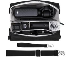 Camera Draagtas Geschikt voor DJI Osmo Pocket 3 Combo Accessoires, Draagbare Reistas Osmo Pocket 3 Case, Alles-in-één Draagtas met Schouderriem, zwart