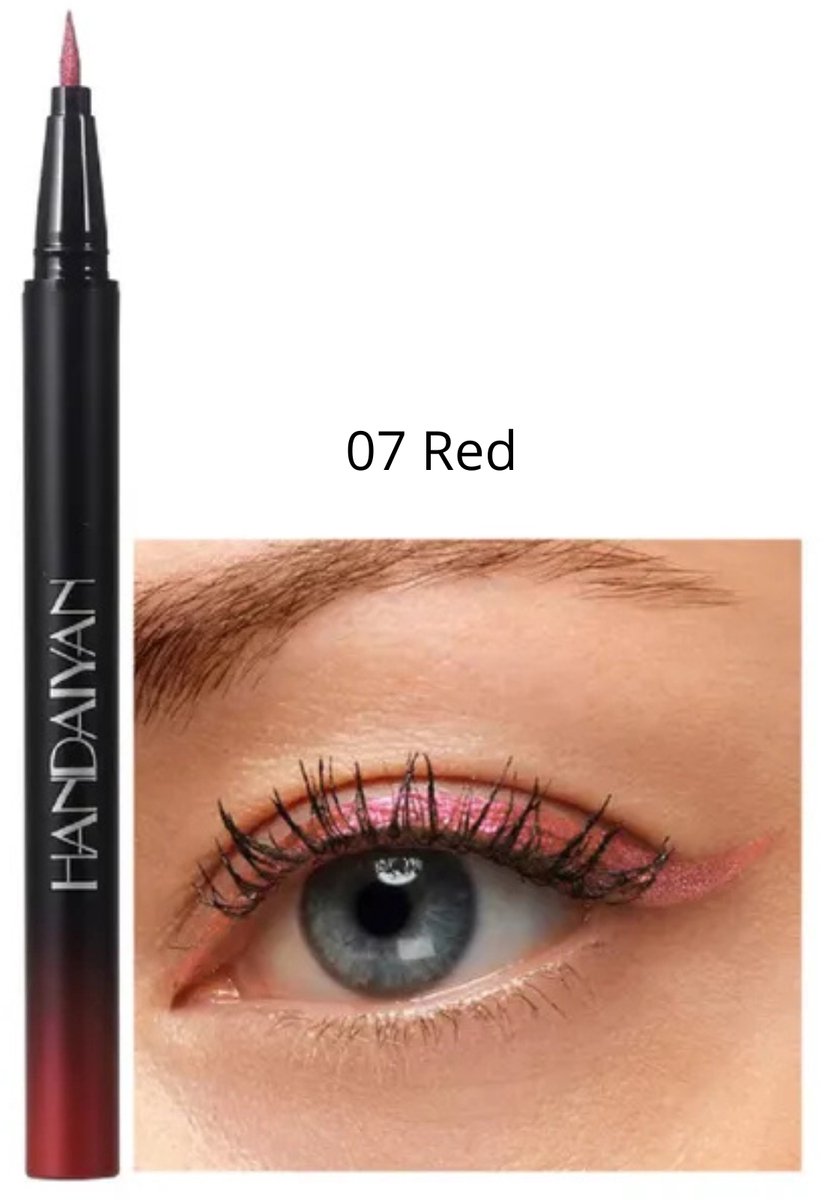 Vivid Metallic Liquid Eyeliner - 07 Red - Waterproof - 0.8ml