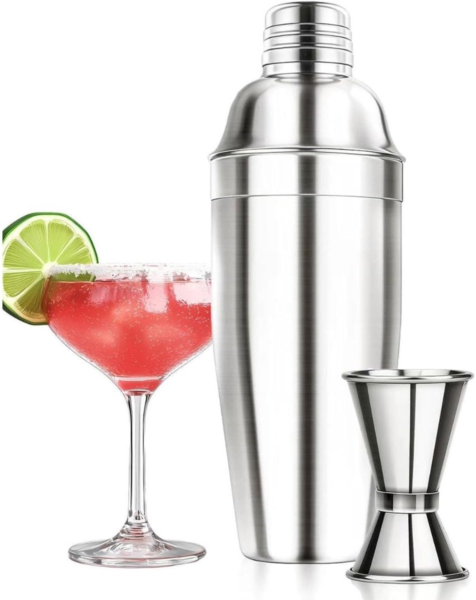 Octav8® Cocktailshakerset - Cocktailset - Compleet voor Cocktailbar - 750ml - RVS