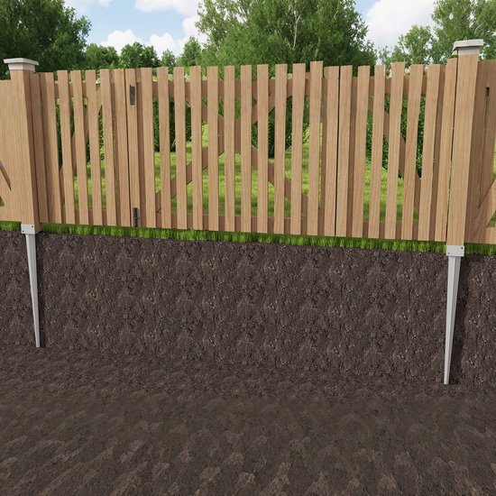 EXCOLO paaldragers, 10 stuks, 150 mm hoog verzinkt, als bodemhuls voor beton of vaste ondergrond, hekdrager, schroefhuls, bodemplaat anker, rond 80 mm