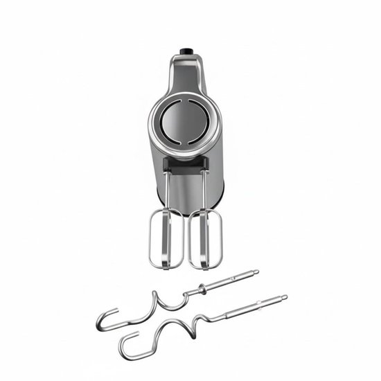 Voltz Handmixer - 5-Speed met Turbo - Deeghaken & Klitters - RVS van Voltz — afbeelding 2