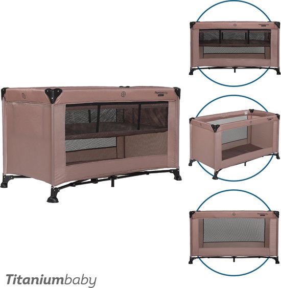Titaniumbaby Campingbed SMART Jordan met verhoger 60x120
