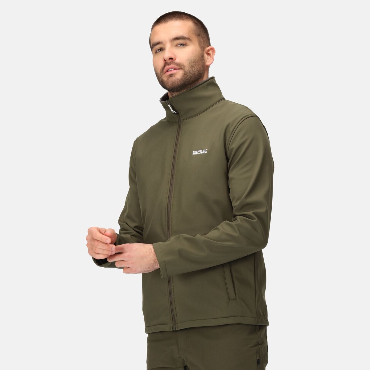 Cera V Softshell Wandeljas voor Heren Groen