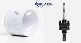 Gatzaag Set 83 mm met Houder – Bi-Metaal HSS-E Co8% – Voor Metaal & Hout