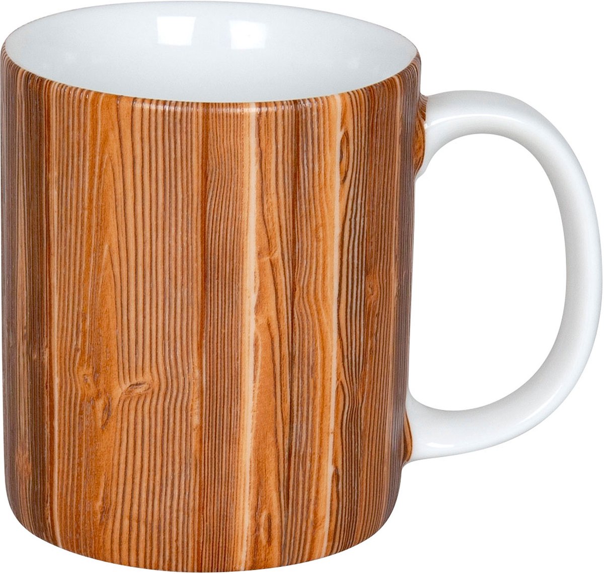 Könitz mok met houtstructuur, beker, koffiemok, porselein, houtpatroon, 300 ml, 11 1 002 2360