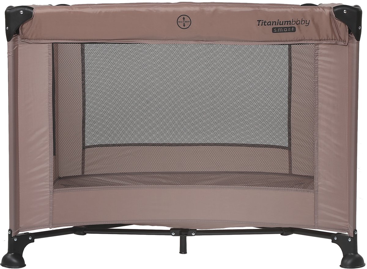 Titaniumbaby Opvouwbare box SMART Mason met verhoger 100x100 cm Taupe inclusief draagtas – foto 3