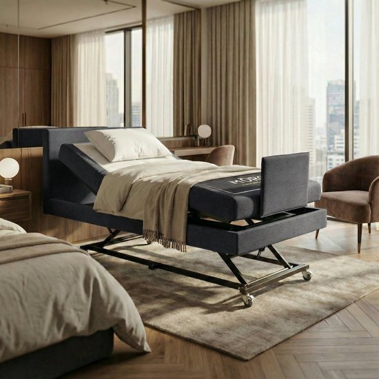 Mörgenn Elektrisch Verstelbaar Hooglaag Bed Robuusto - Antraciet - 140x210