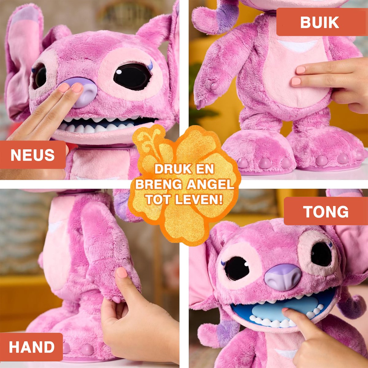 Disney Stitch - Ultimate Angel - Interactieve pluchen knuffel - Brabbelt zijn Angel taal, danst, zingt en beweegt — afbeelding 4