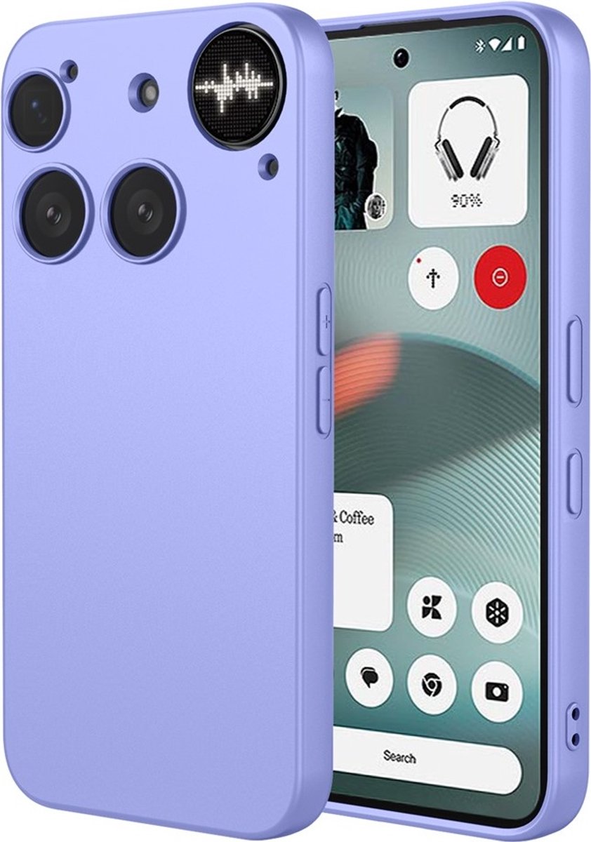 Hoesje geschikt voor Nothing Phone (3) - Phonesta Soft Silk Silicone Back Cover - Paars