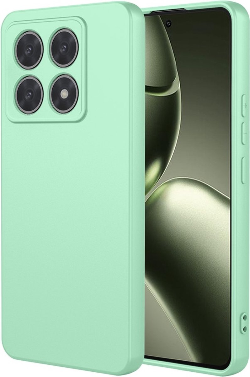 Hoesje geschikt voor Xiaomi 14T - Phonesta Soft Silk Silicone Back Cover - Matcha Green