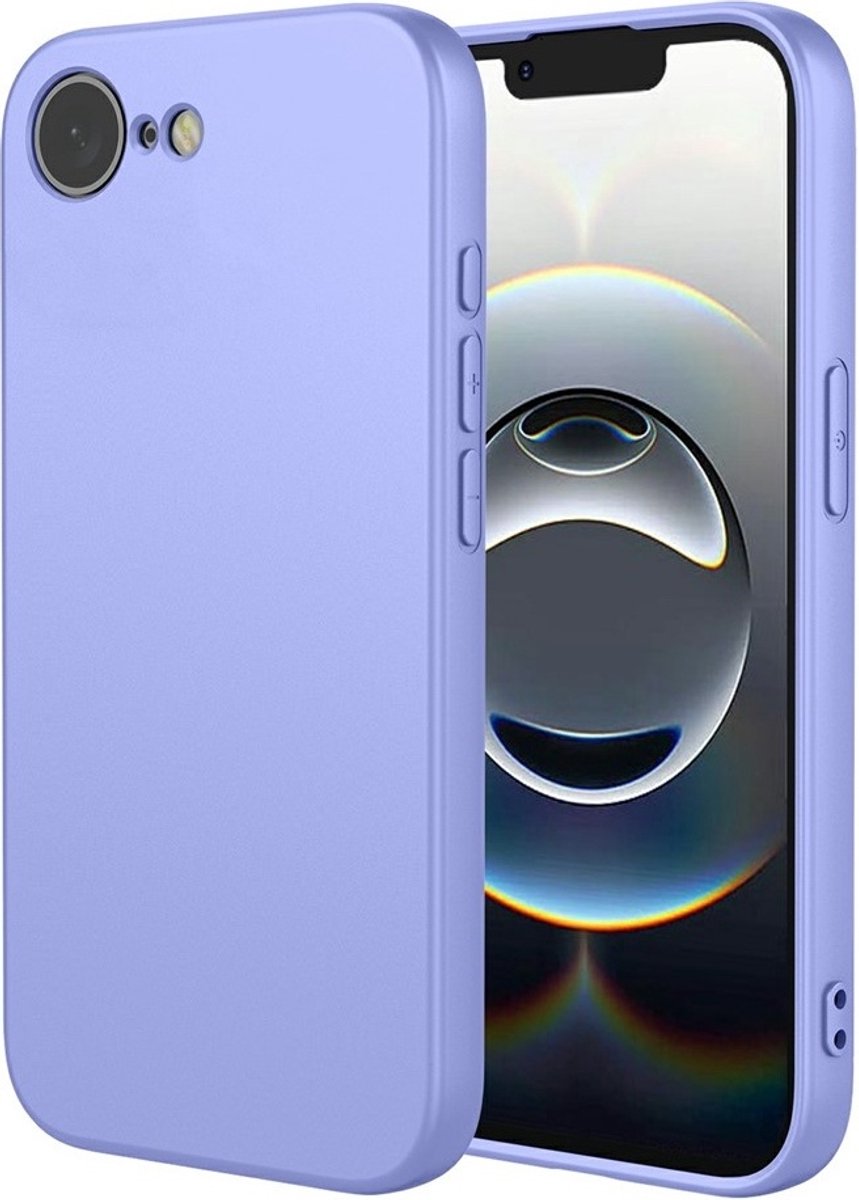 Hoesje geschikt voor Apple iPhone 17e/16e - Phonesta Soft Silk Silicone Back Cover - Paars