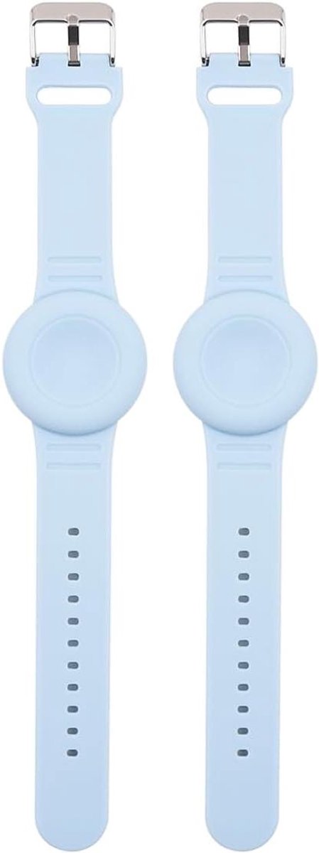 Waterdichte polsband voor Air Tag - 2 stuks - verstelbare siliconen armband - zachte horlogeband - GPS-tracking - wit - comfortabel en duurzaam.