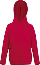 Fruit of the Loom Kids hoodie - Maat 116 (5-6) - Kleur Rood