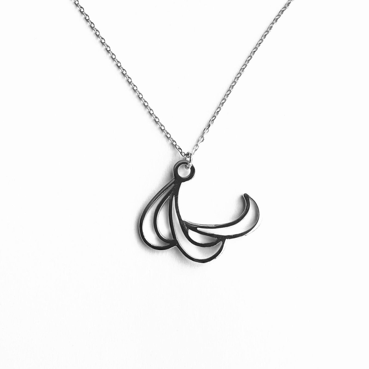 SportPresent® - Zilveren Ketting - Paralympische Spelen - 925 - Silver - Ketting - Torino 2026 - Agitos - Milaan - Rolstoel - Handicap - Zilver - Sportsieraad - Sieraden - Sportsieraden - Sieraad OS - Sieraad Sport