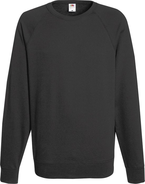 Pull Fruit of the Loom Sweat Raglan Col Rond Anthracite taille XXL