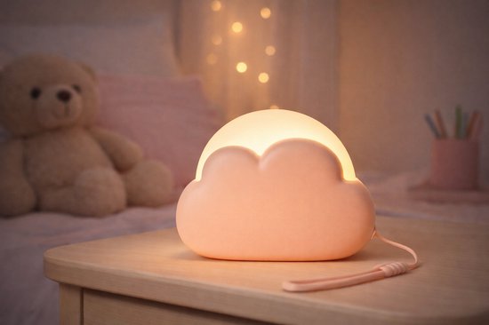 Nachtlamp - Wolk - Roze - Oplaadbaar - 3 Standen van Klearly — afbeelding 3