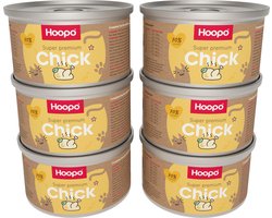 Hoopo Chick - Kattenvoer - 6 x 200g - Natvoer kat - Graanvrij - Monoproteine - 70% vlees - Voor volwassen katten