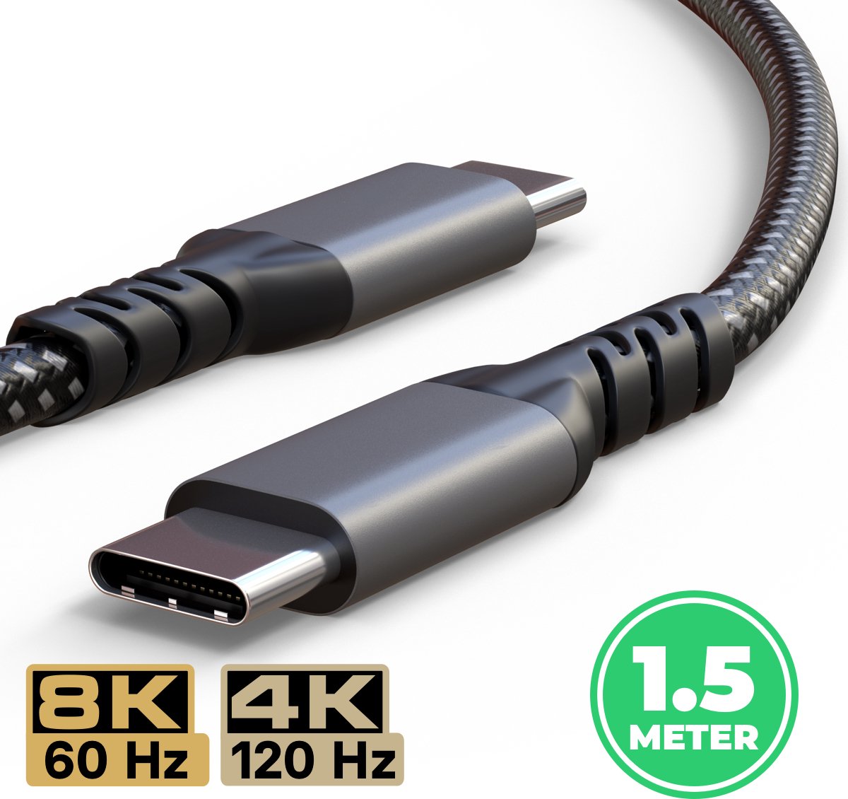 DataPulse USB-C naar USB-C Kabel 1.5M – USB 4.0 – 240W – 40Gbps – 8K/60Hz
