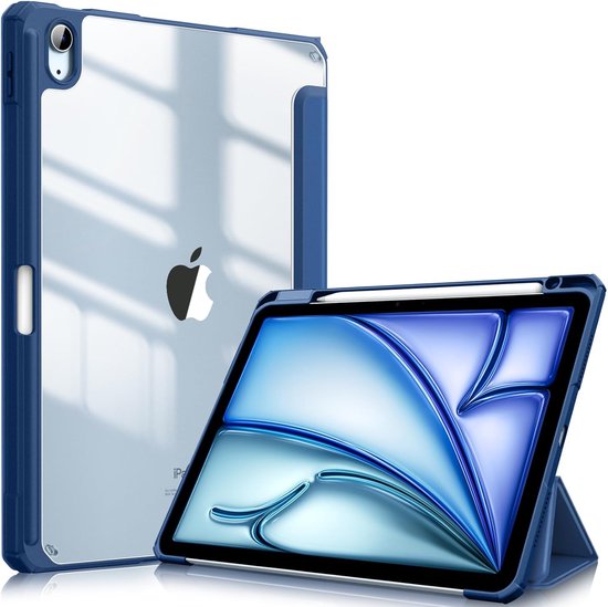 Sounix Tablet hoes Geschikt voor Apple iPad 11 (2025) A16 / Apple iPad 10.9 (2022) - Hoesje - Donkerblauw