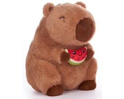 Capibara met Kleine Watermeloen Pluche Knuffel 26 cm