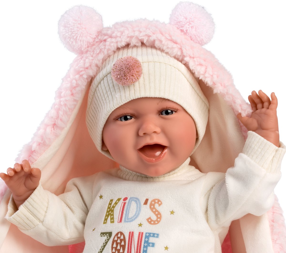 Llorens babypop Mimi vrolijk met geluid kleding en speen 42 cm