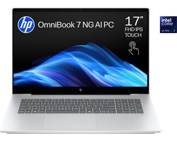 HP OmniBook 7 NGAI 17-dc0772nd - Copilot+ Creator Laptop - 17.3 inch -Intel® Core™ Ultra 7 Processor 258V - 32GB RAM - 1000GB SSD - Windows 11 Home