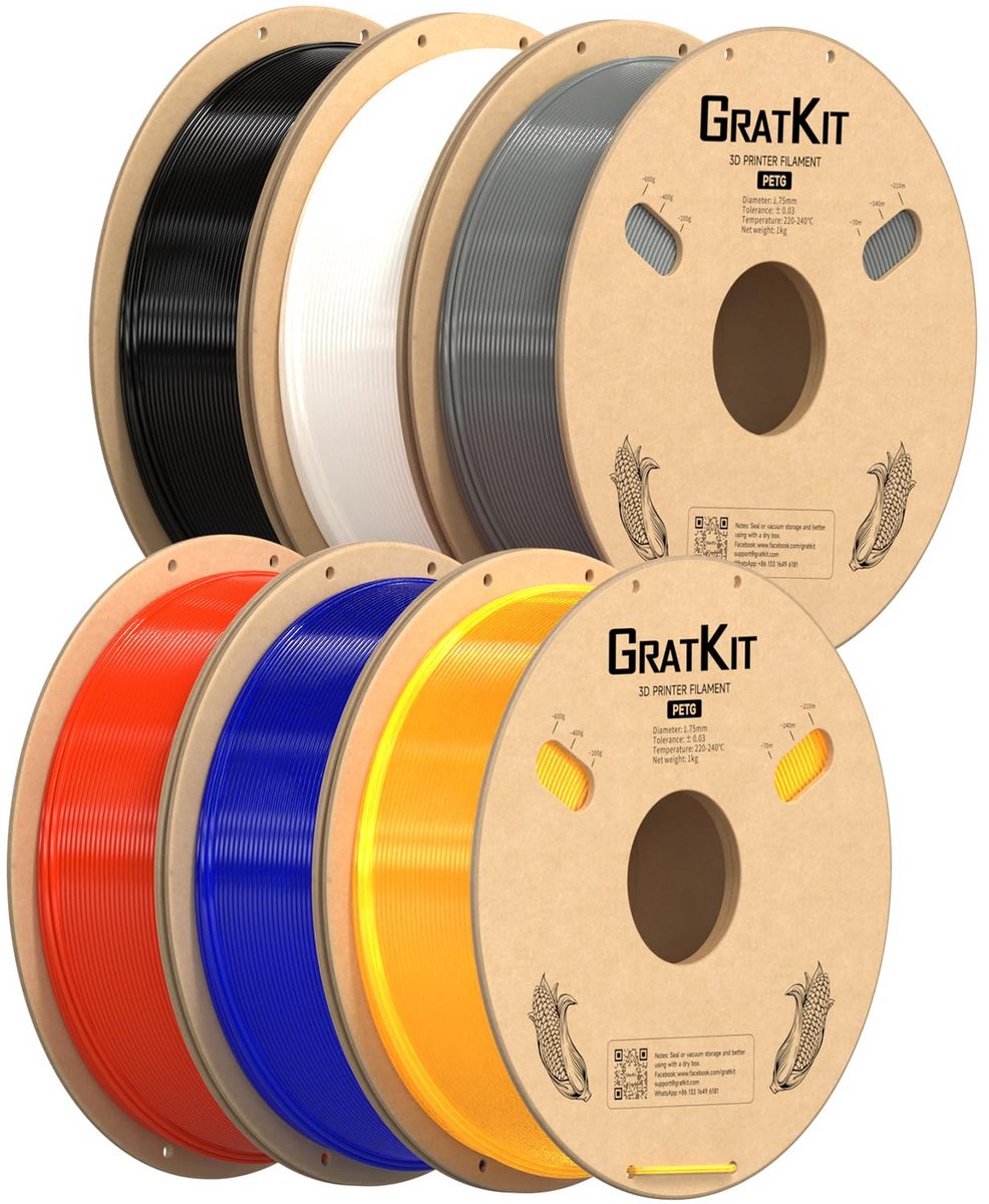 PETG Filament 1,75mm Set van 6KG - Hoge Kwaliteit 3D Printer Materialen