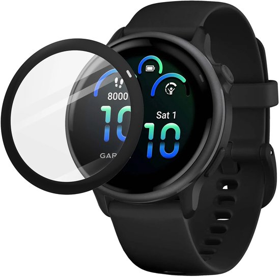 Strap-it Screenprotector Tempered Glass met One-Click Tool – geschikt voor Garmin Vivoactive 6 – bubbelvrij, krasbestendig, eenvoudige montage – Transparant