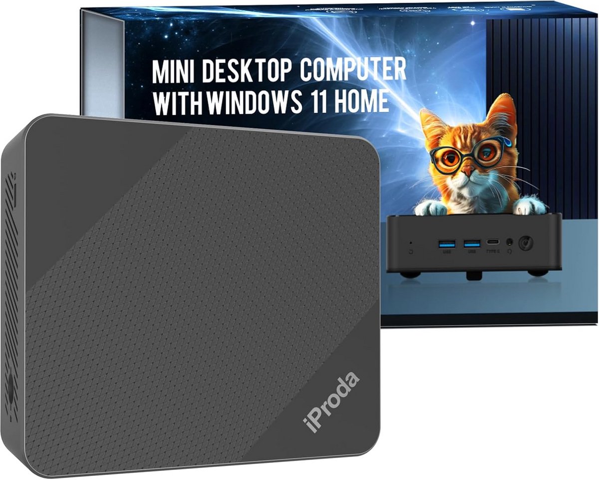 Compacte Mini-pc met Alder Lake N97 Processor en 16GB RAM, Snelle SSD