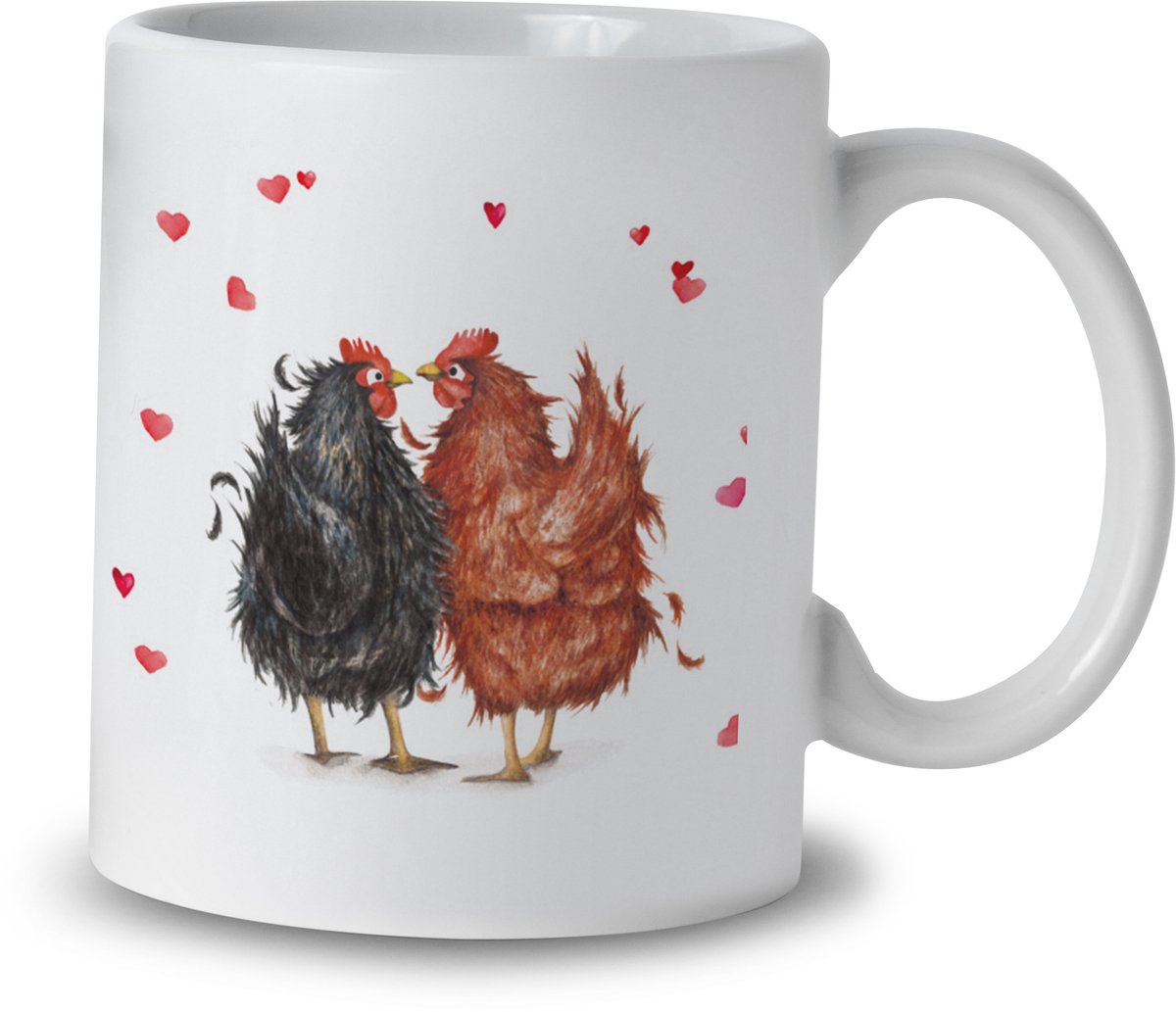 Mok – Love Chicks – Keramiek – 325 ml – Cadeau