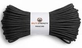 Paracord - Corde - 4 mm - 40 mètres - Noir - Force de traction 250 kg