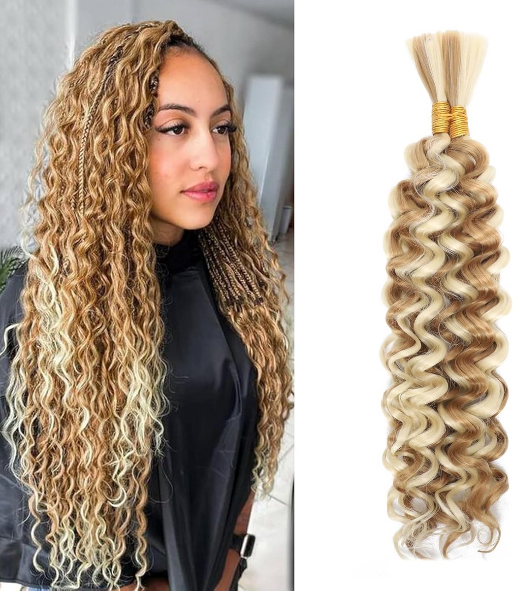 Water Golf Krul Vlechten Haar Synthetisch 40cm Voor Boho Vlechten